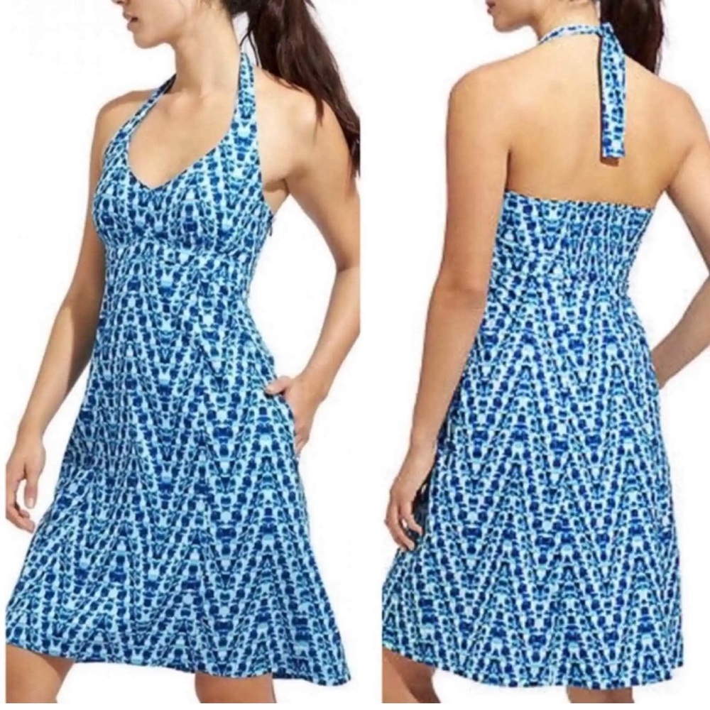 Athleta Active Blue Halter Dress Everywhere Outdoor Size 6
